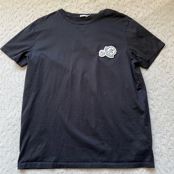 Men’s Double Logo Moncler Cotton T-Shirt XL